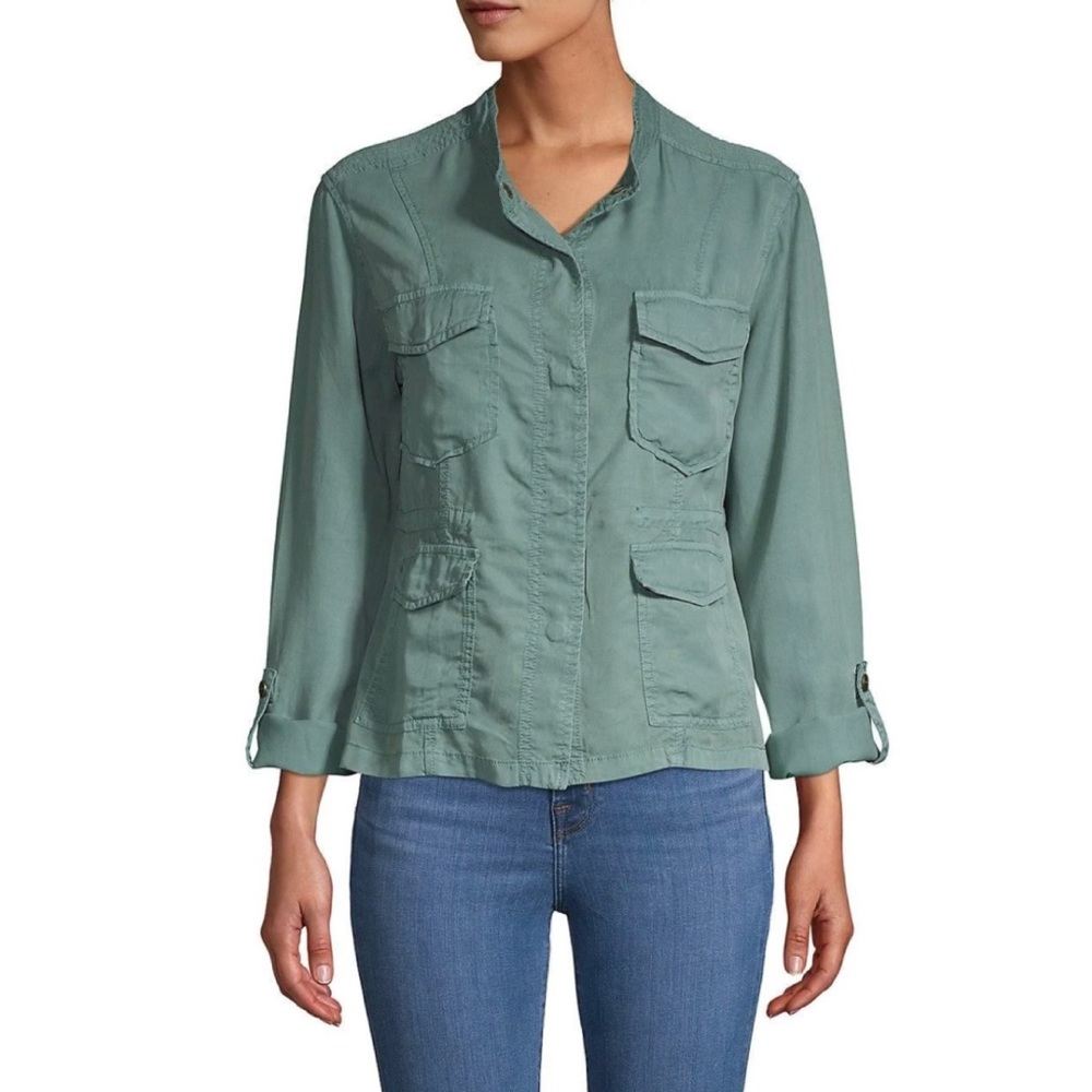 SANCTUARY • Green Trellis Safari Utility Jacket, L
